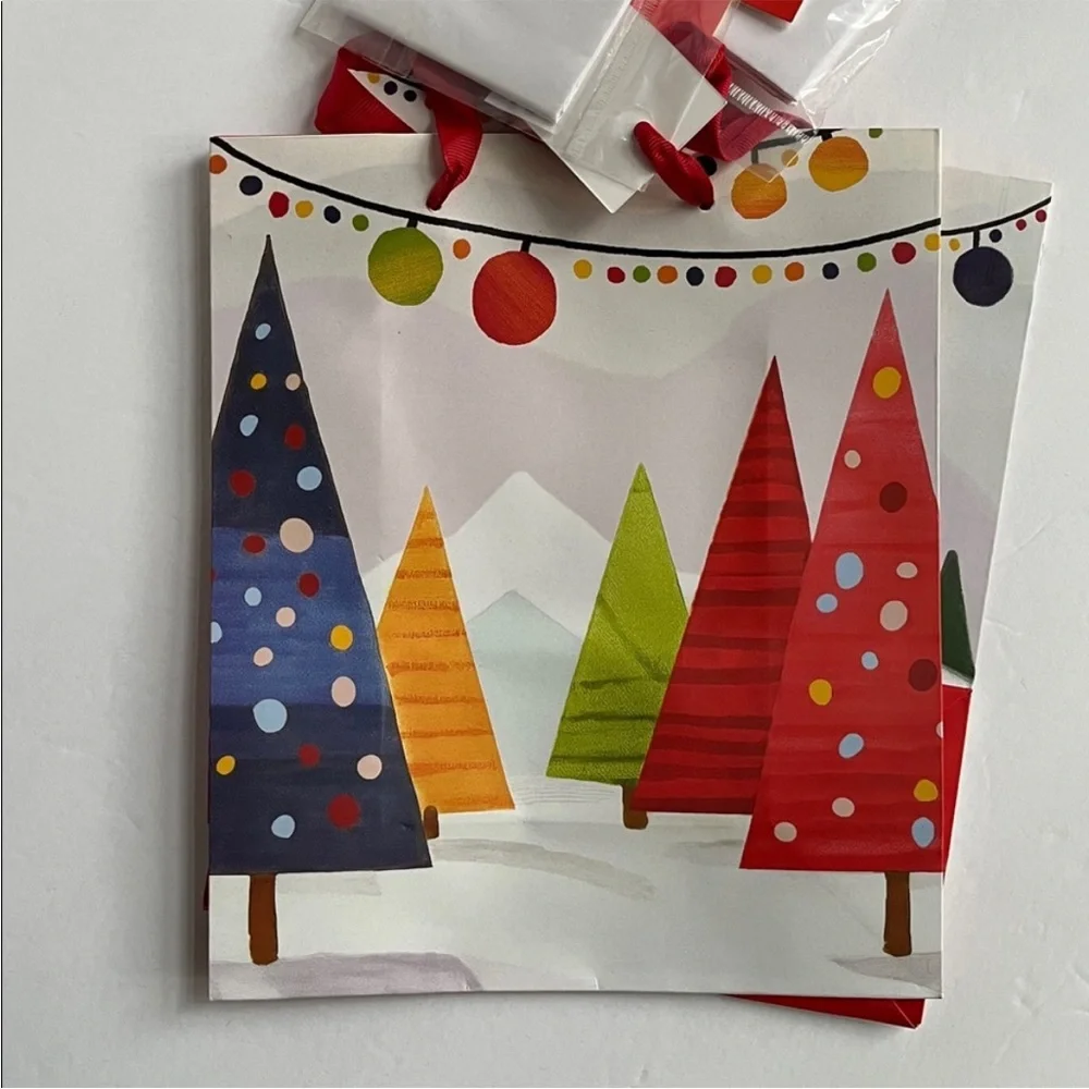 Gift Bag Set with Tissue 2 Bags 2 Tags NWT
